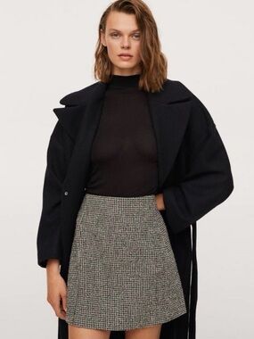 Mango Tweed Houndstooth miniskirt